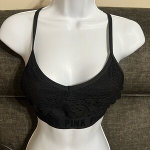 Celebrity Pink Black Lace Bralette
